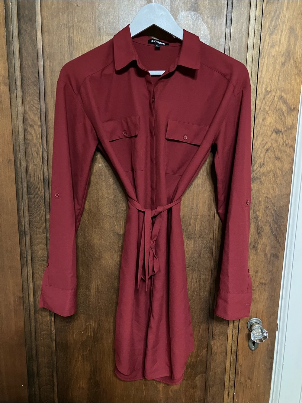 Express Portofino Button Down Shirt Dress